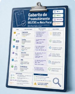 Gabarito de preenchimento do IBS/CBS na Nota Fiscal